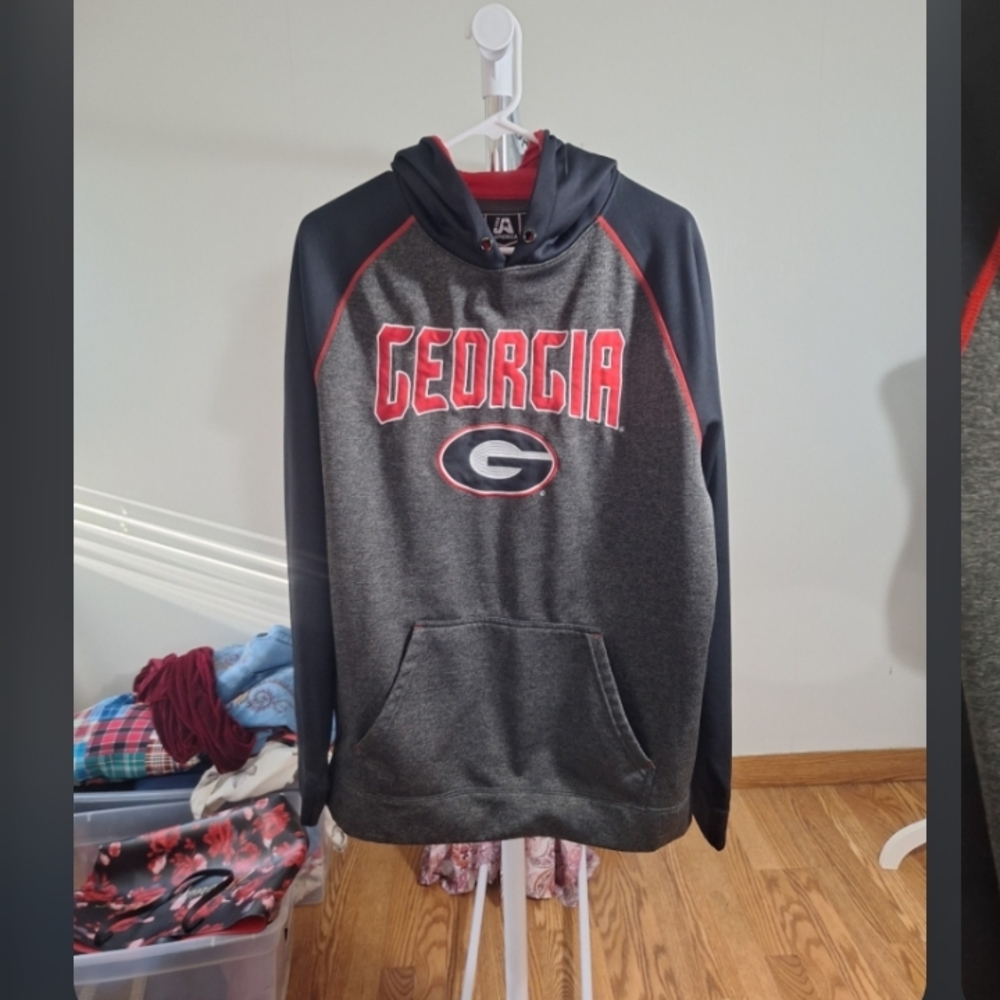 J. America Charcoal and Black Georgia Hoodie